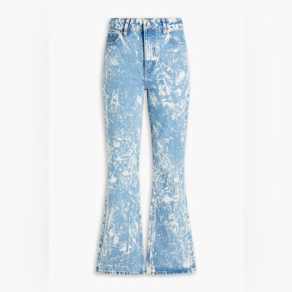 GANNIBetzy High-Rise Cropped Printed Flare Jeans